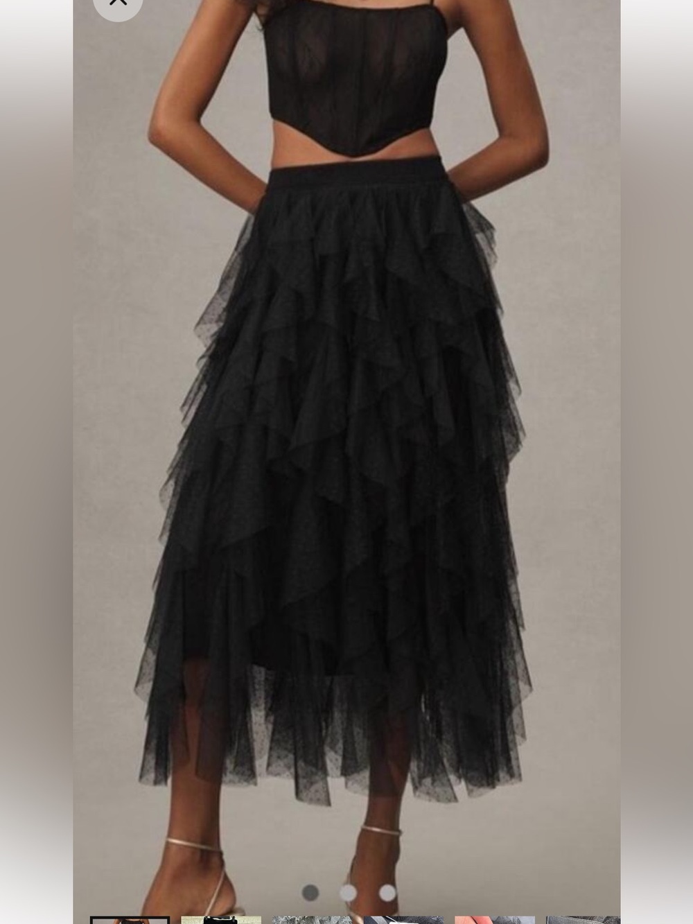 Anthropologie Cheri Tulle Skirt